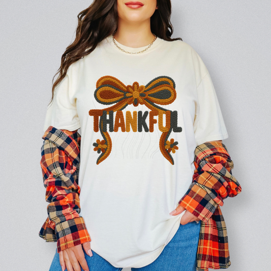 COQUETTE THANKSFULL FAUX YARN TRANSFER