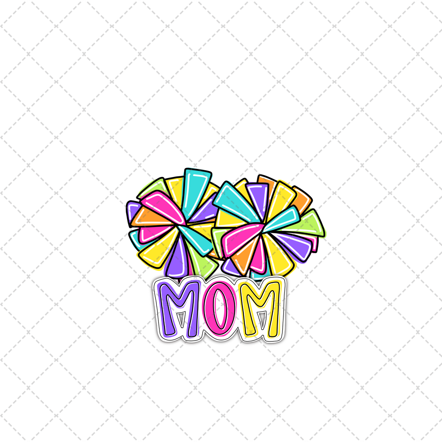 Bright Dotty Cheer Mom Transfer ** TWO PART* SOLD SEPARATELY**