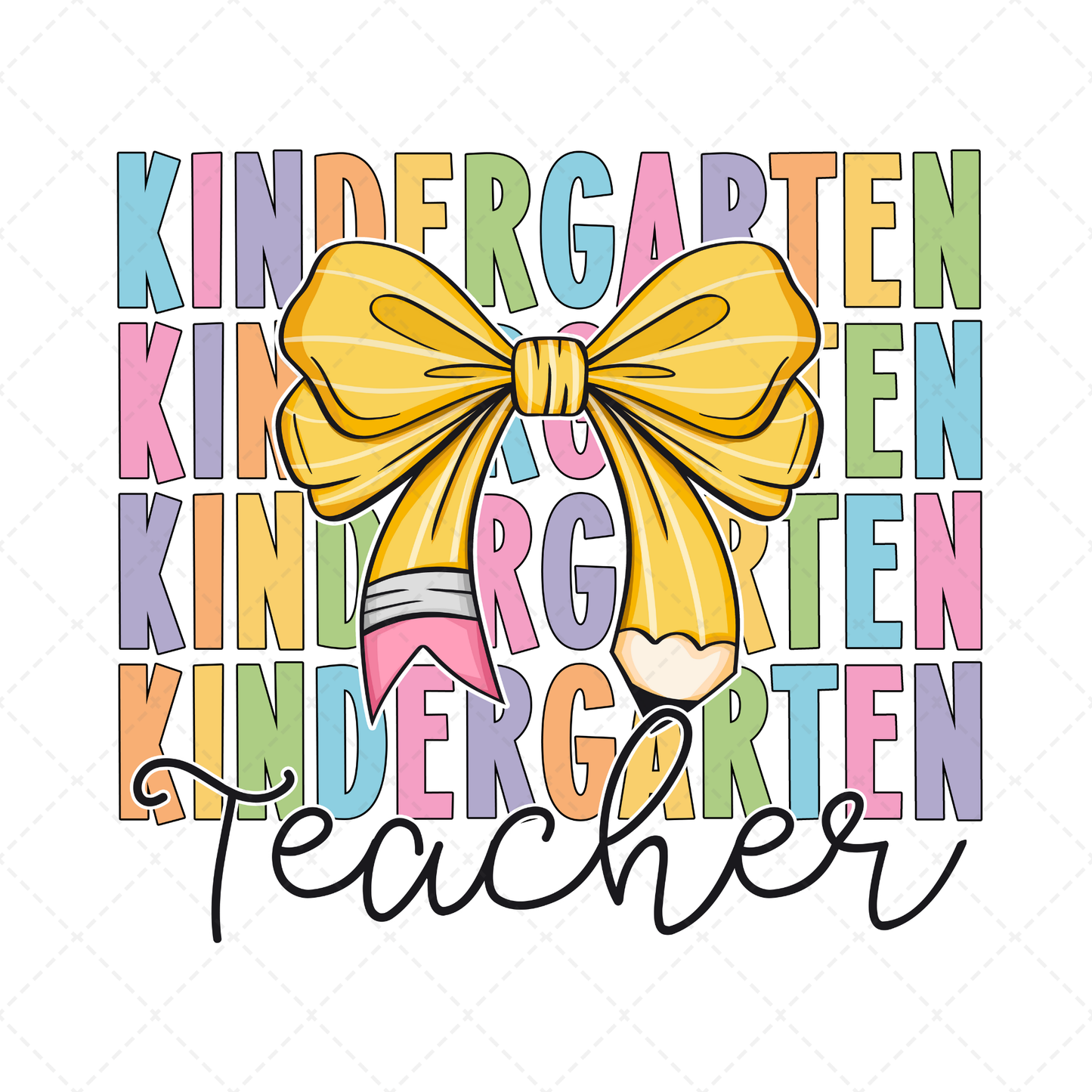 Kindergarten Teacher Bow Transfer