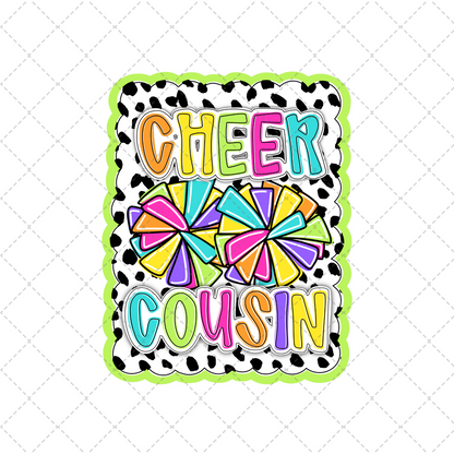 Bright Dotty Cheer Cousin Transfer ** TWO PART* SOLD SEPARATELY**