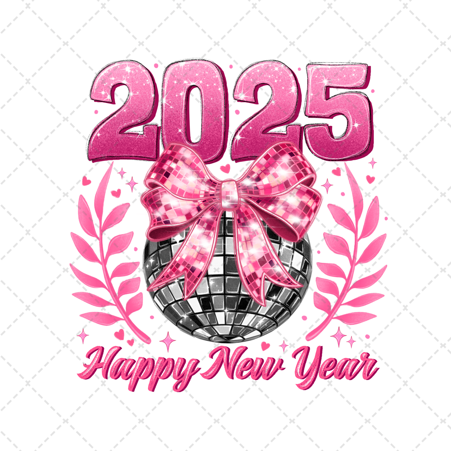 2025 Happy New Year Disco Transfer