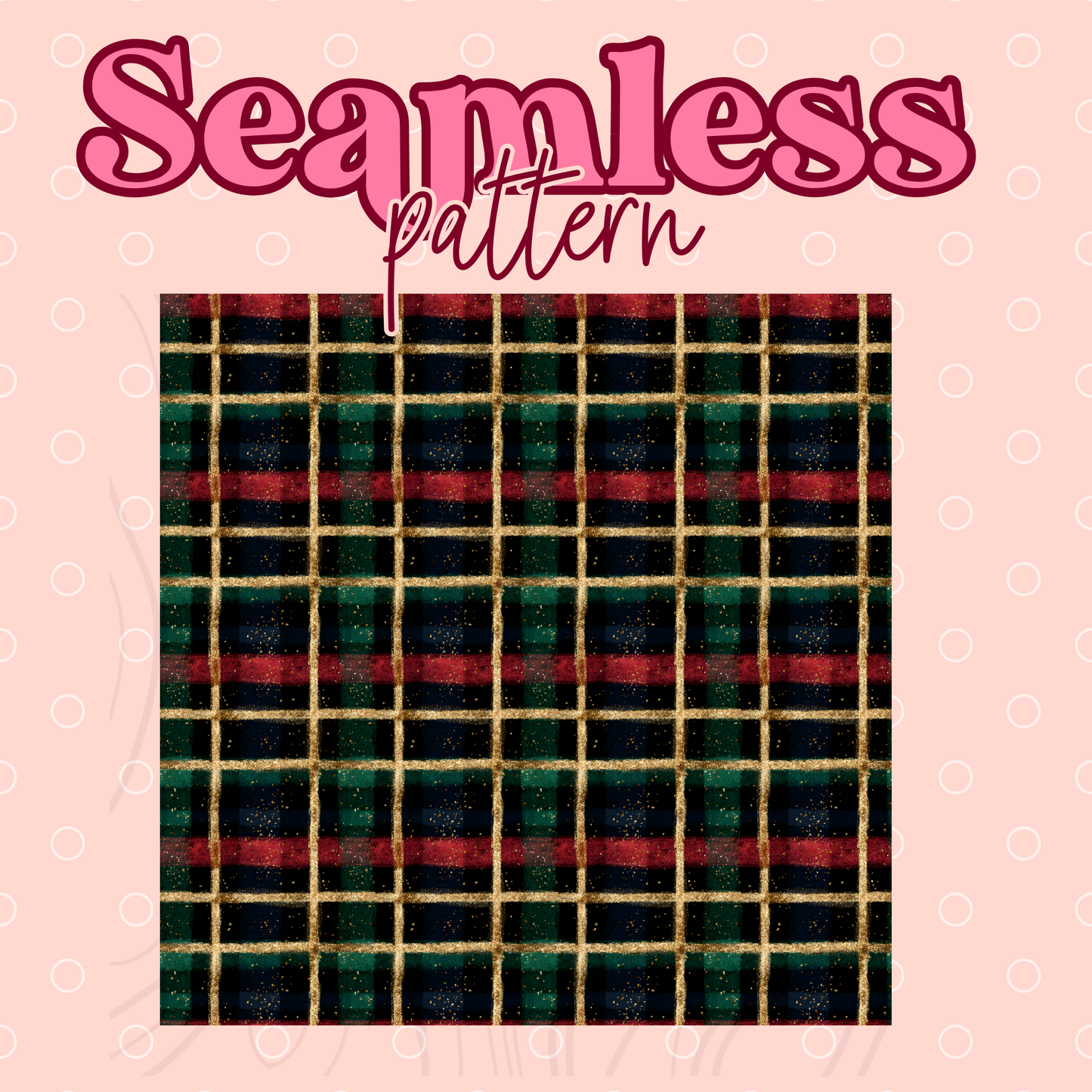 Christmas Plaid Seamless Transfer