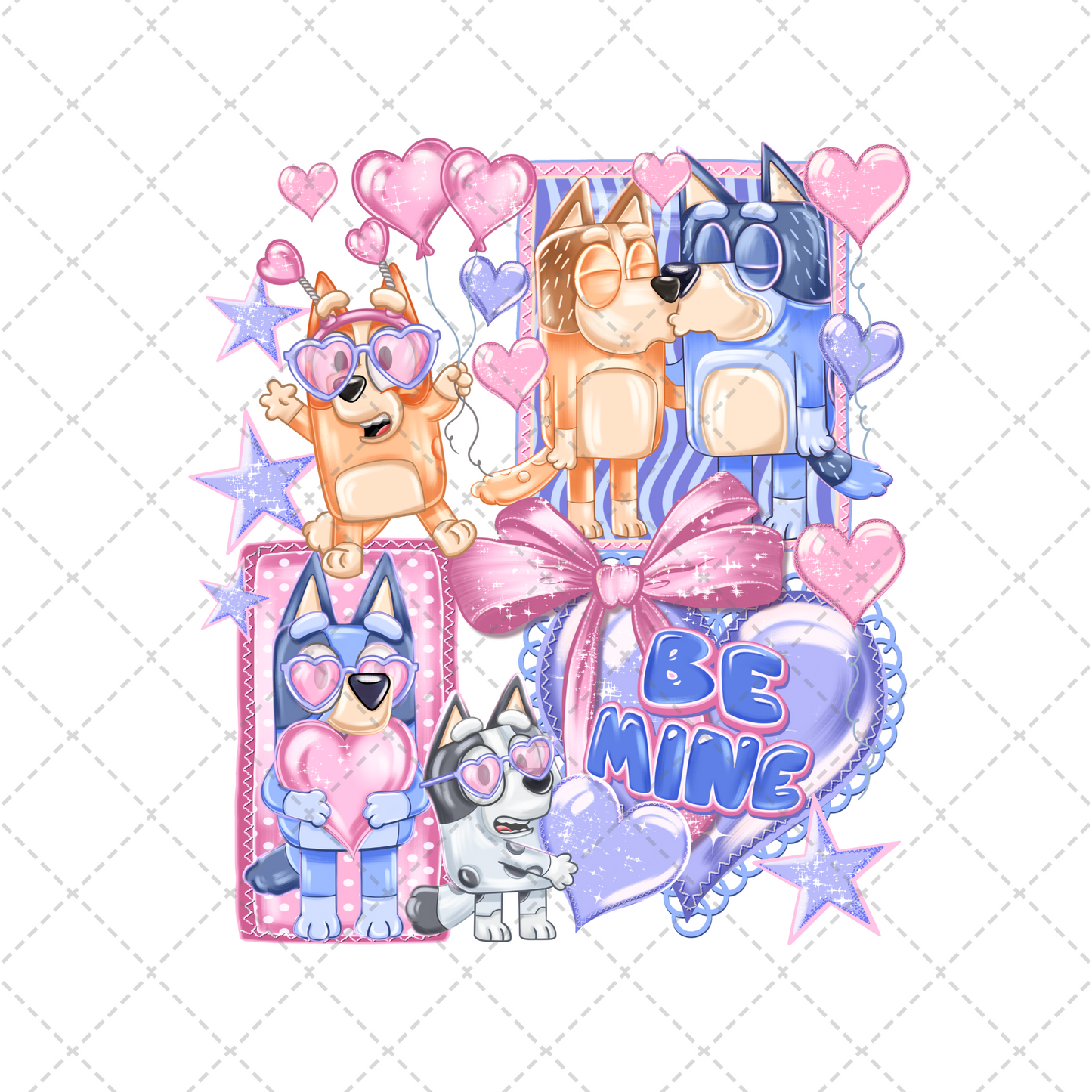 Be Mine Character Pups Transfer ** TWO PART* SOLD SEPARATELY**