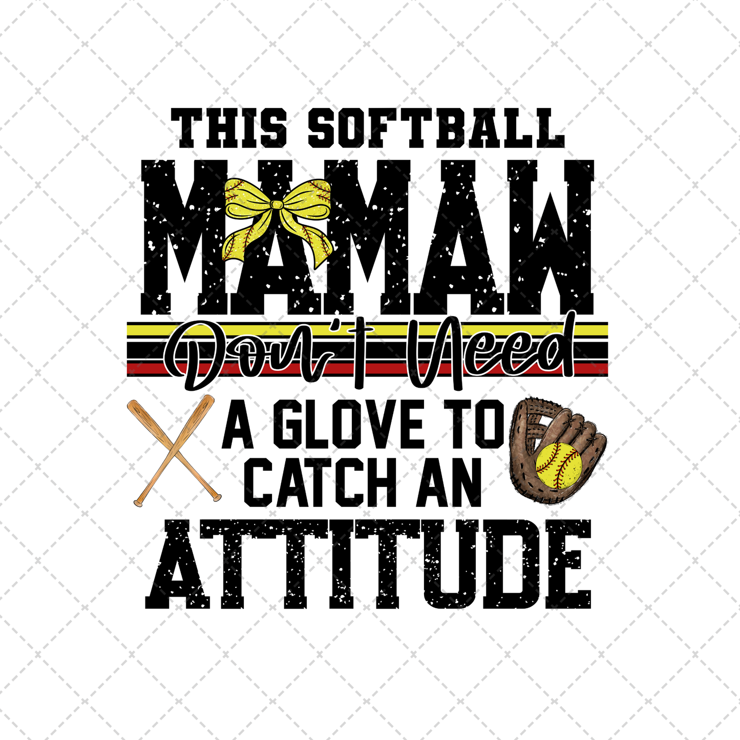 This Softball Mamaw Transfer ** TWO PART* SOLD SEPARATELY**