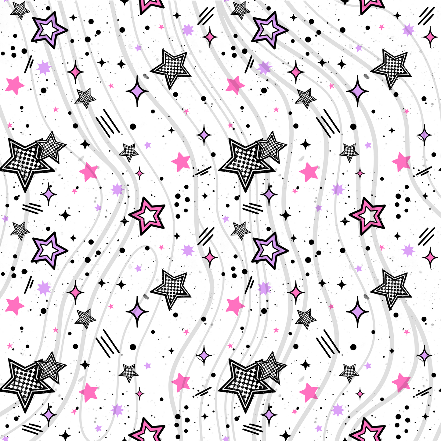 Pink Purple Stars Seamless - Sublimation Transfer