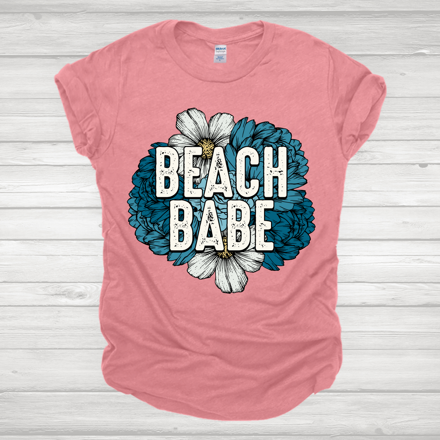 Beach Babe Floral Transfer