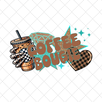 Coffee Bougie Faux Patch Transfer