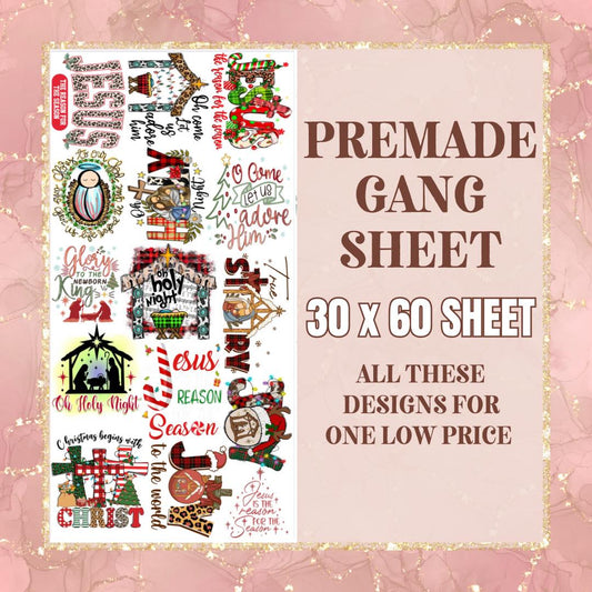True Meaning Of Christmas 30x60 - PRE MADE GANG SHEET