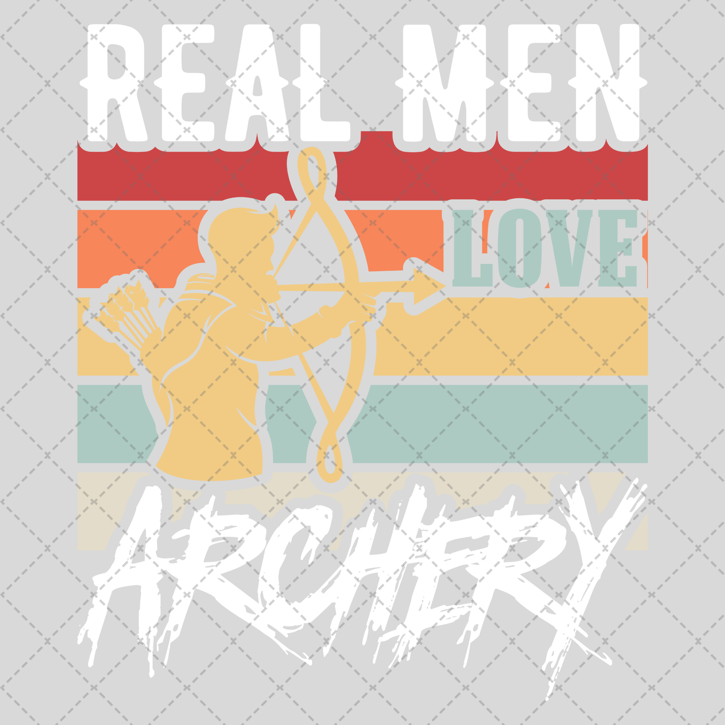 Real Men Love Archery Transfer