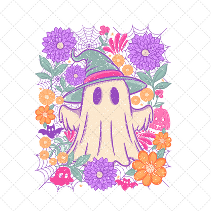 Floral Ghost Bright Transfer ** TWO PART* SOLD SEPARATELY**