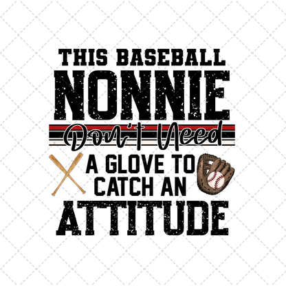 This Baseball Nonnie Transfer ** TWO PART* SOLD SEPARATELY**
