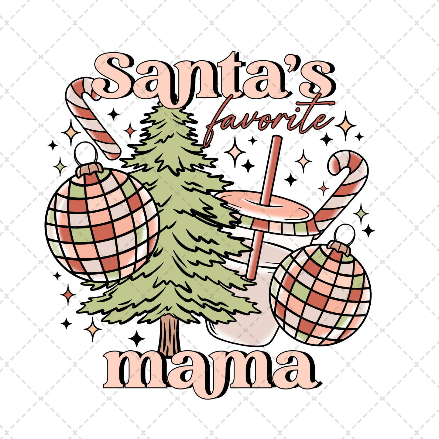 Santa's Fav Mama Transfer