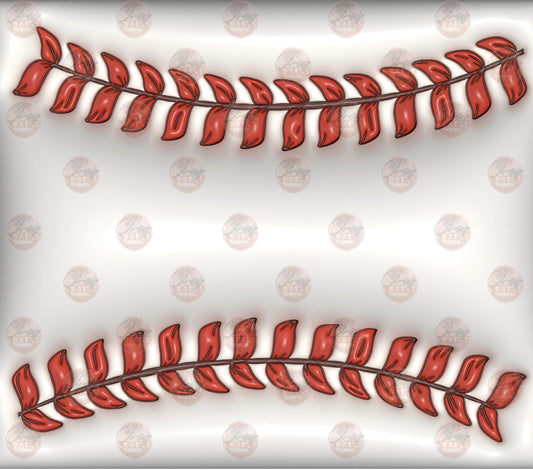 3D Puff Baseball Laces Tumbler Wrap - Sublimation Transfer