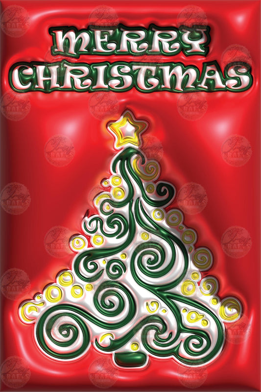 3D Puff Christmas In Red Garden Flag - Sublimation Transfer