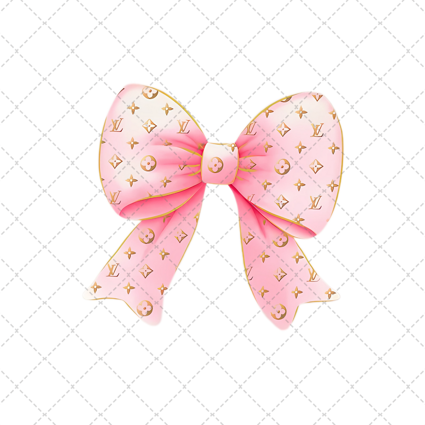 Pink Preppy Bow Transfer