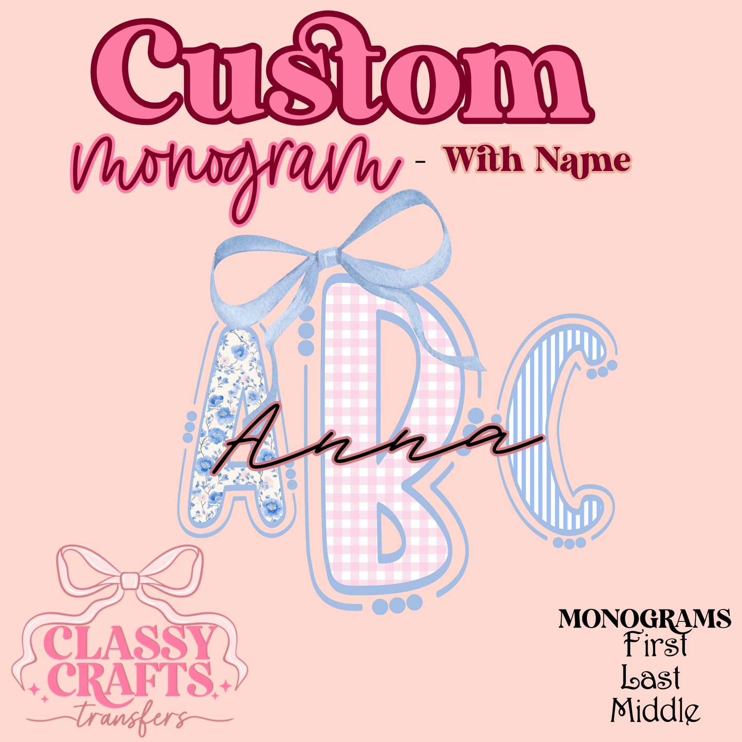 Grandmillennia Coquette - Custom Monogram Transfer
