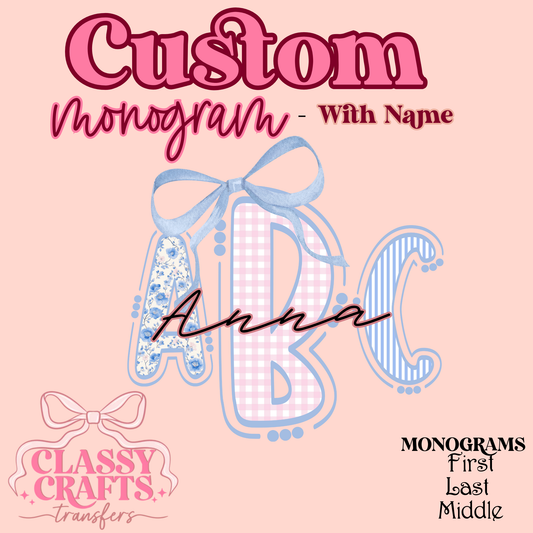 Grandmillennia Coquette - Custom Monogram Transfer