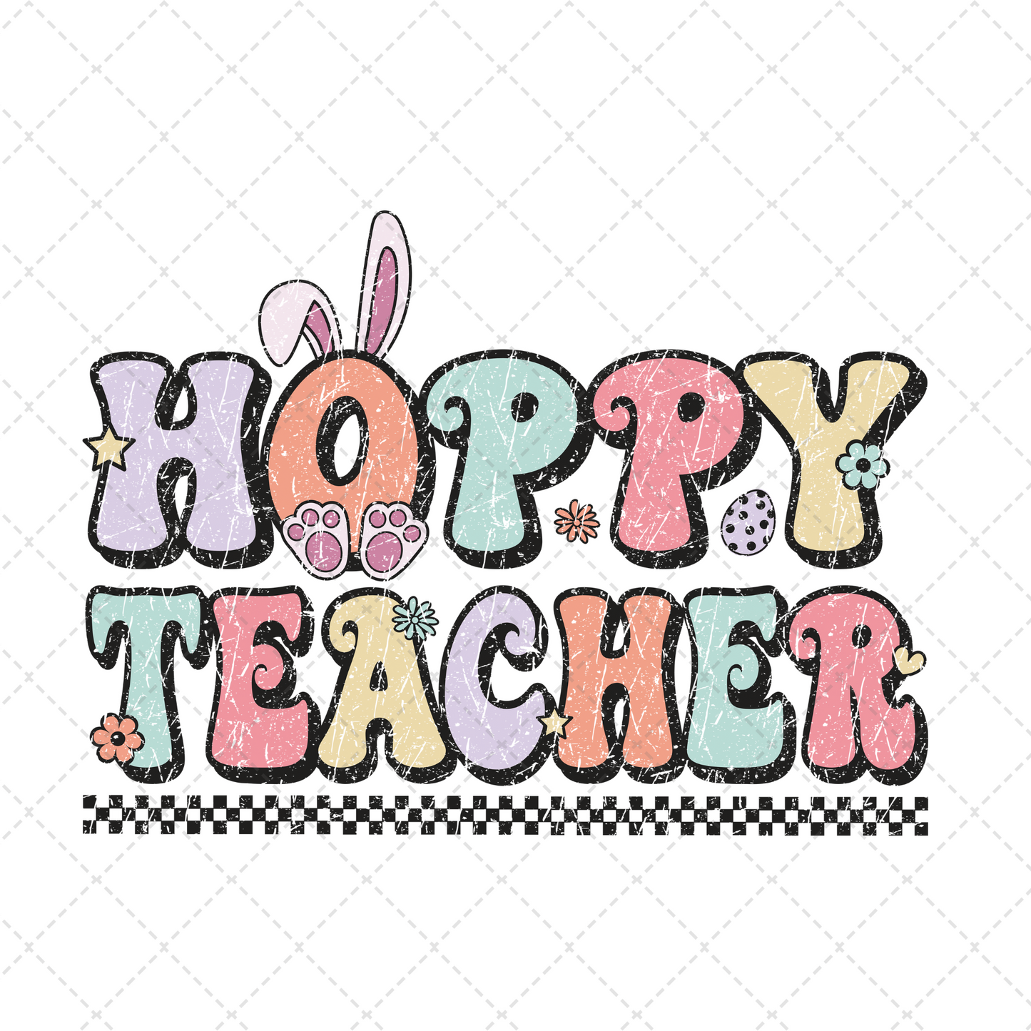 Hoppy Teacher Easter Transfer