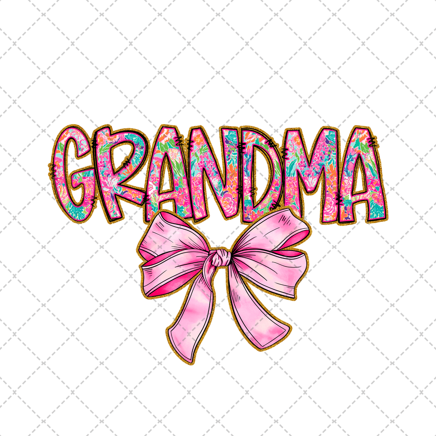 Grandma Tropical Coquette Transfer