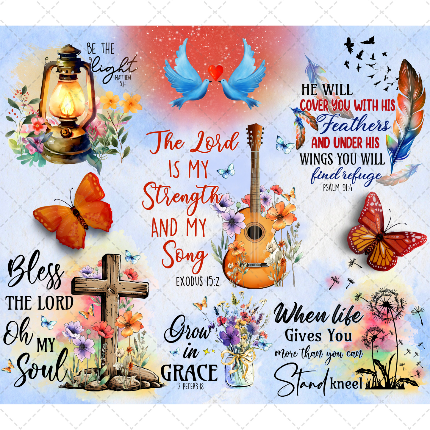 Bible Verse Inspiration Tumbler- Sublimation Transfer