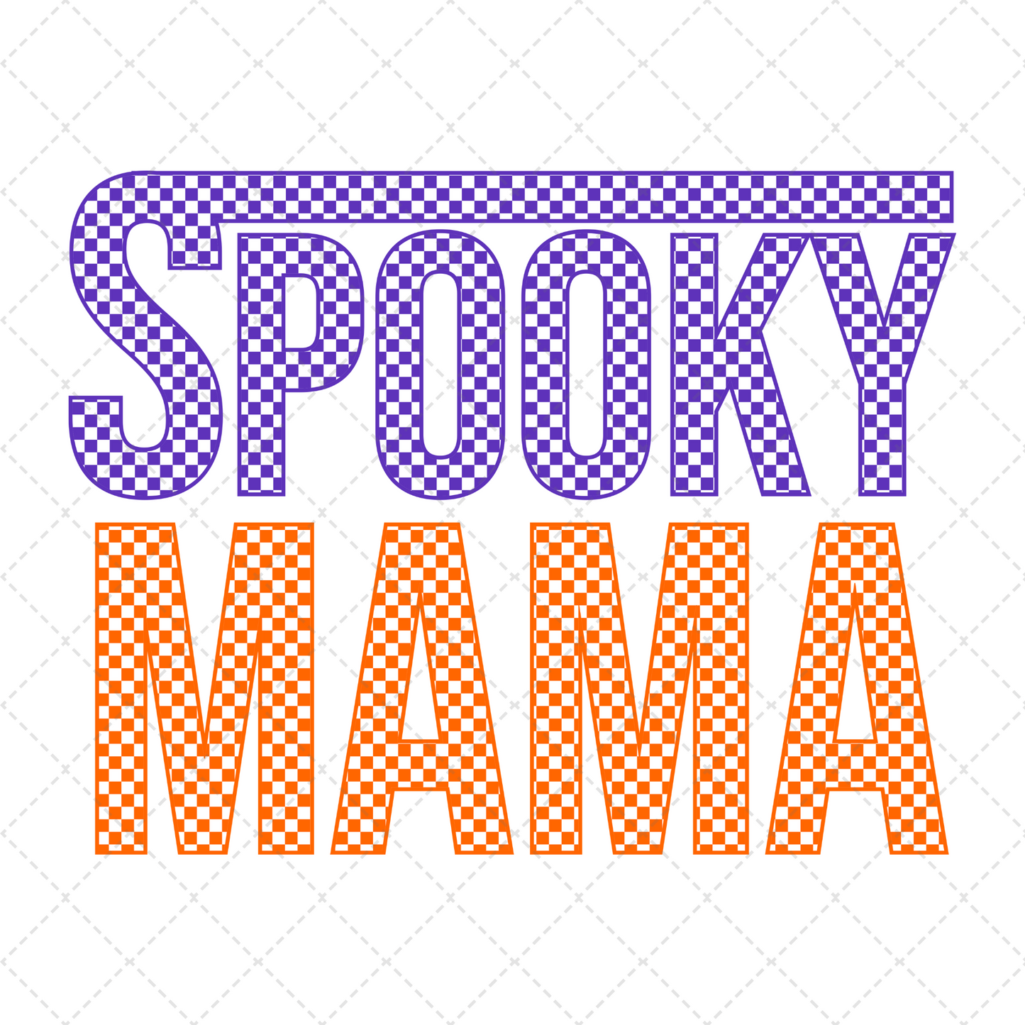 Spooky Mama Plaid Transfer