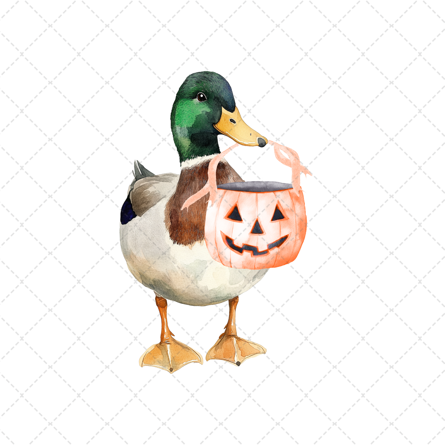 Orange Halloween Duck Transfer