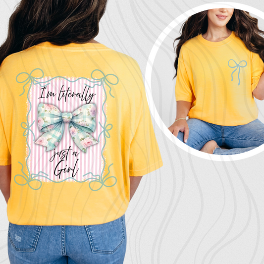 I'm Literally Just A Girl Blue Transfer ** TWO PART* SOLD SEPARATELY**
