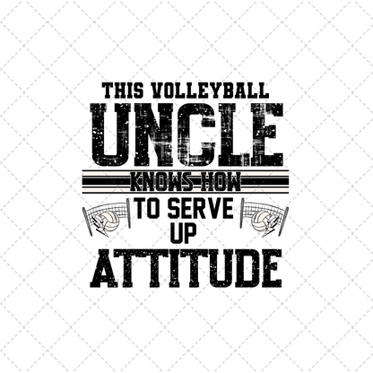 This Volleyball Uncle Transfer ** TWO PART* SOLD SEPARATELY**