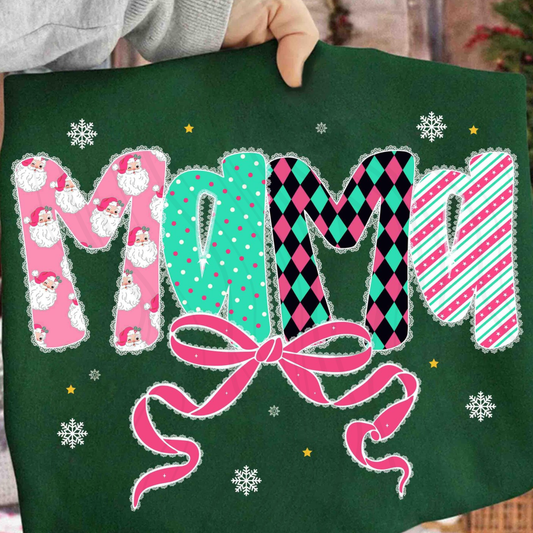 Pink Santa Coquette Mama Transfer