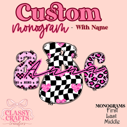 Groovy - Custom Monogram Transfer