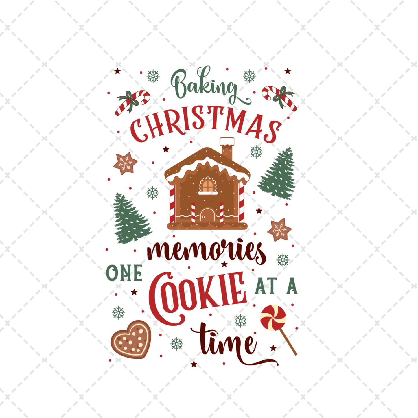 Baking Christmas Memories Tea Towel Transfer