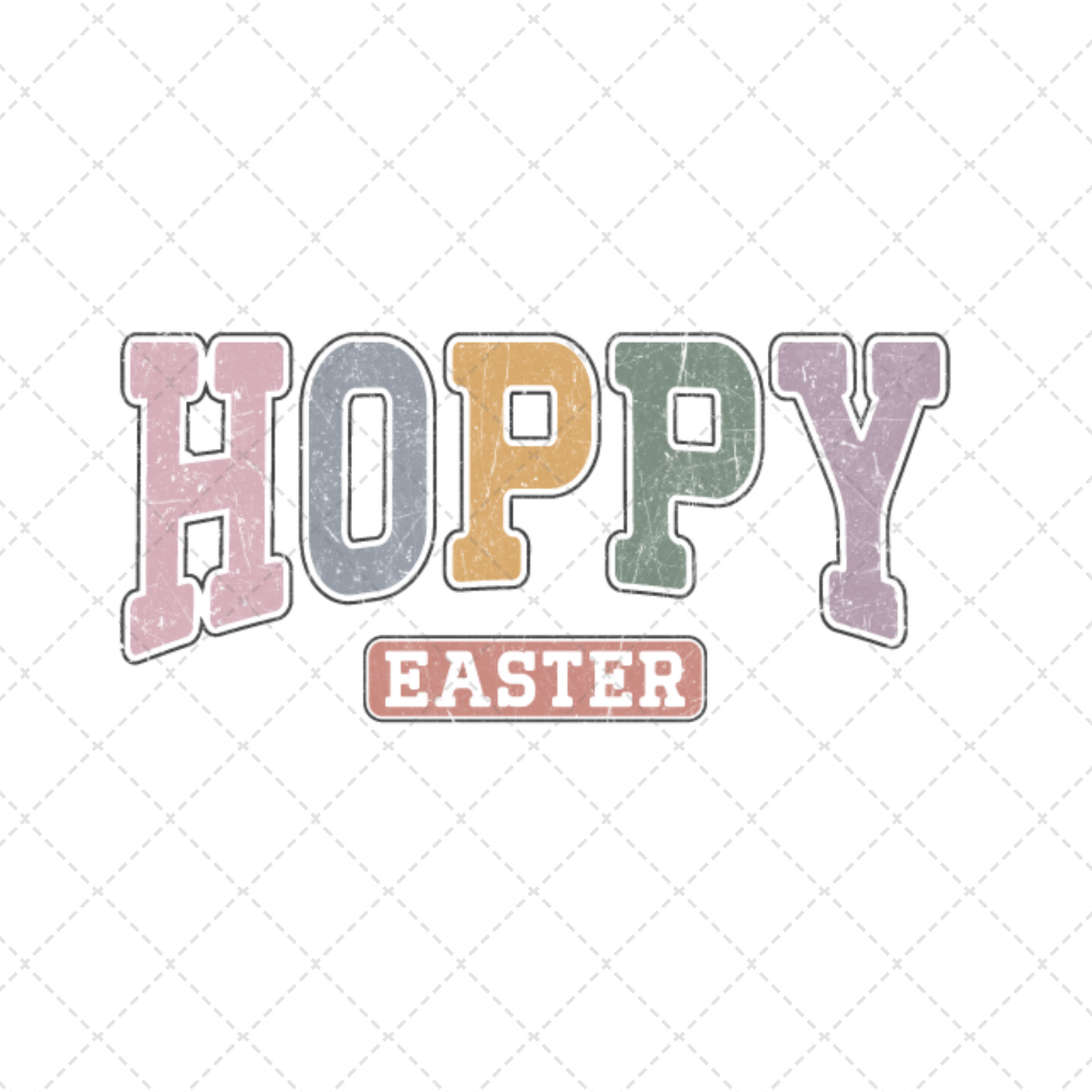 Retro Hoppy Easter Transfer