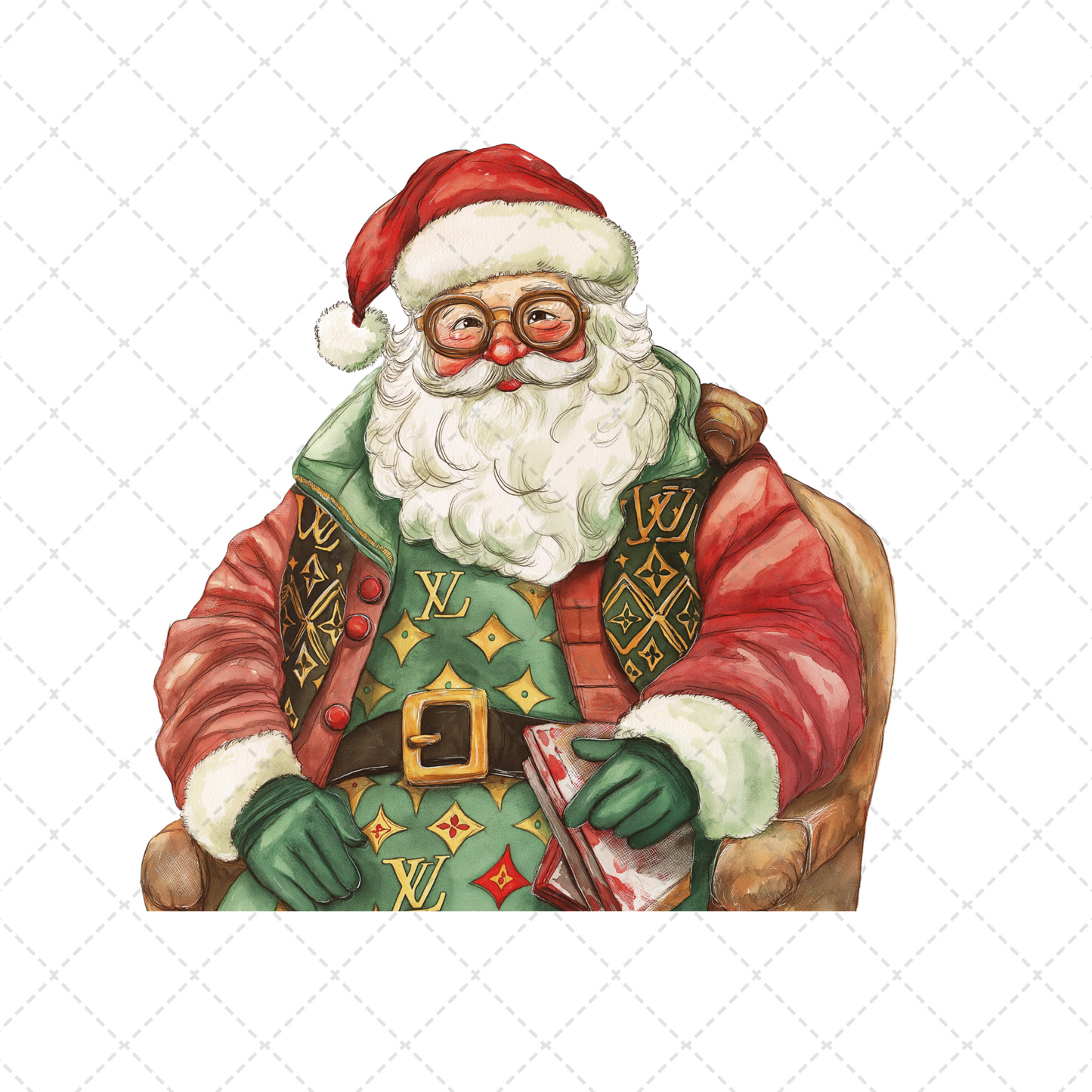 Preppy Santa Claus Transfer