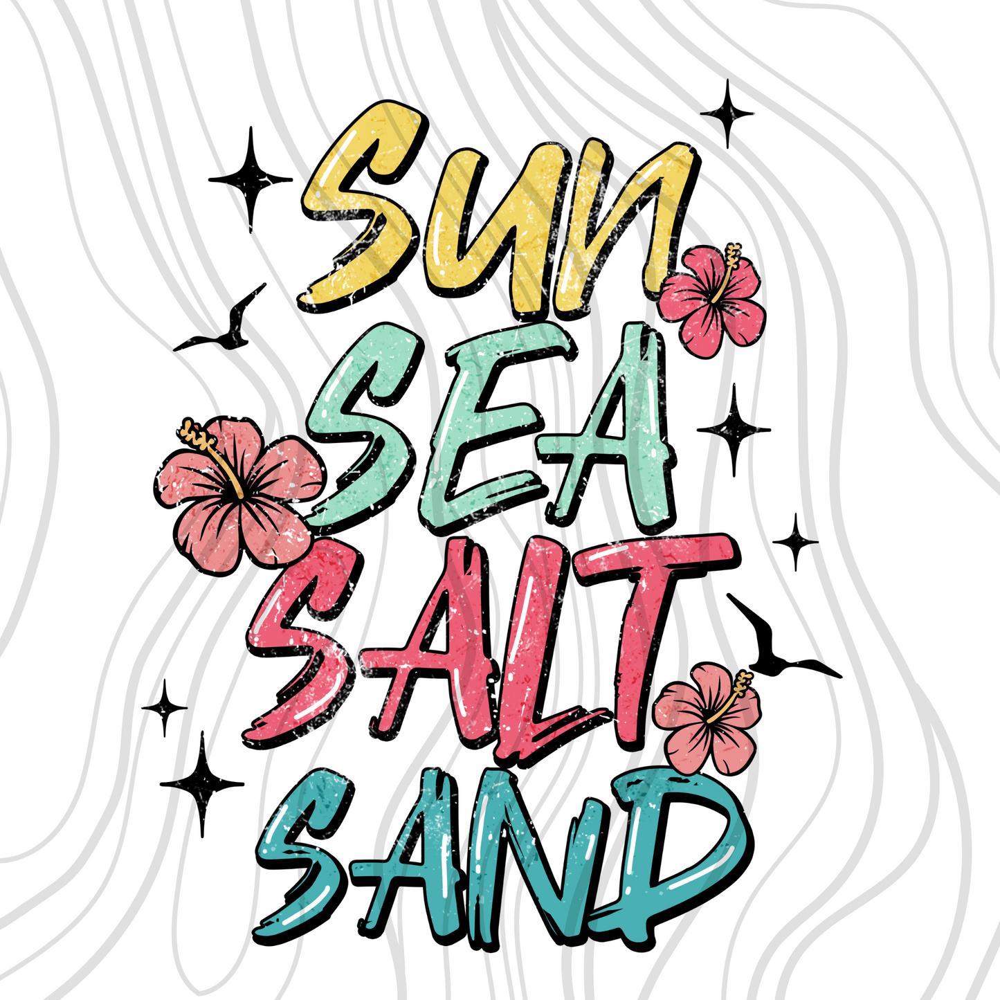 Sun Sea Salt Sand Transfer ** TWO PART* SOLD SEPARATELY**
