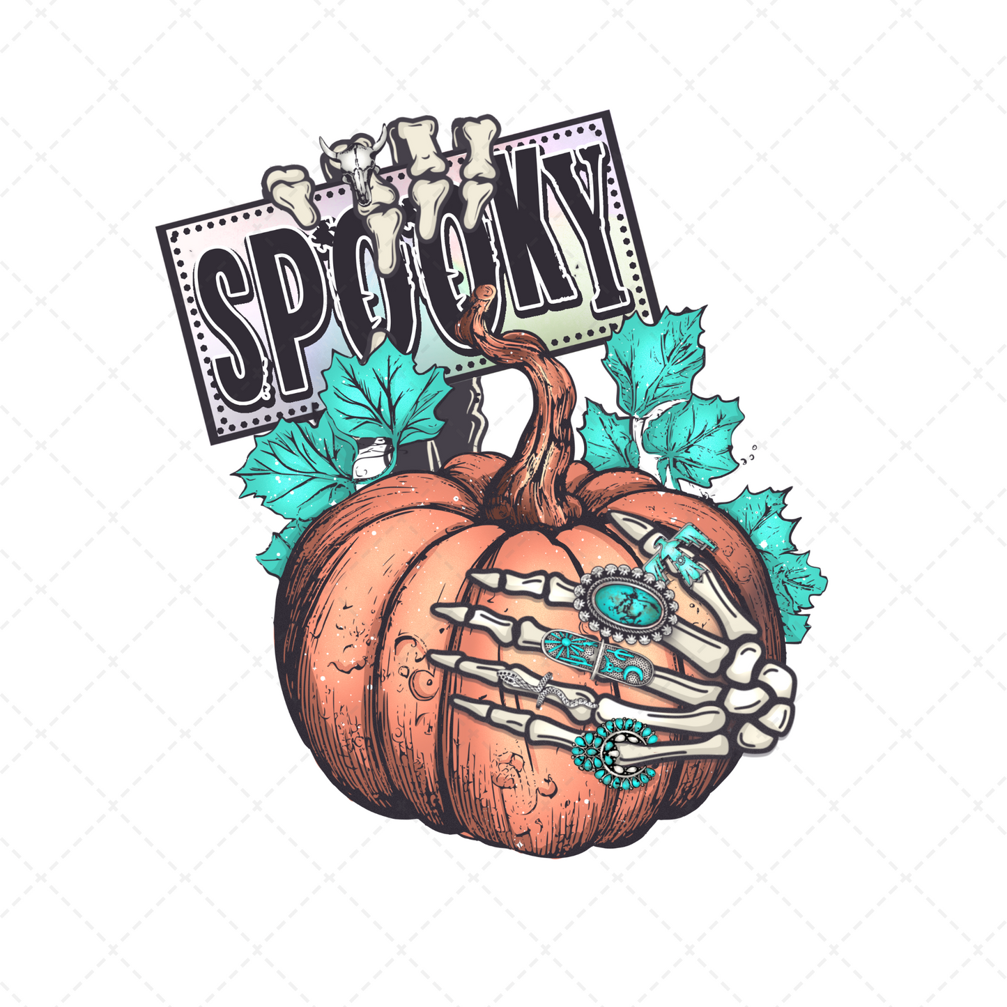 Spooky Western Pumpkin Transfer