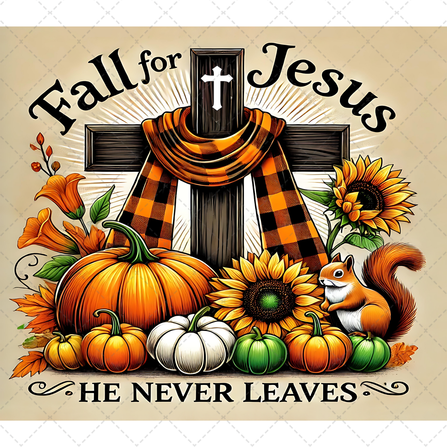 Fall For Jesus Tumbler- Sublimation Transfer