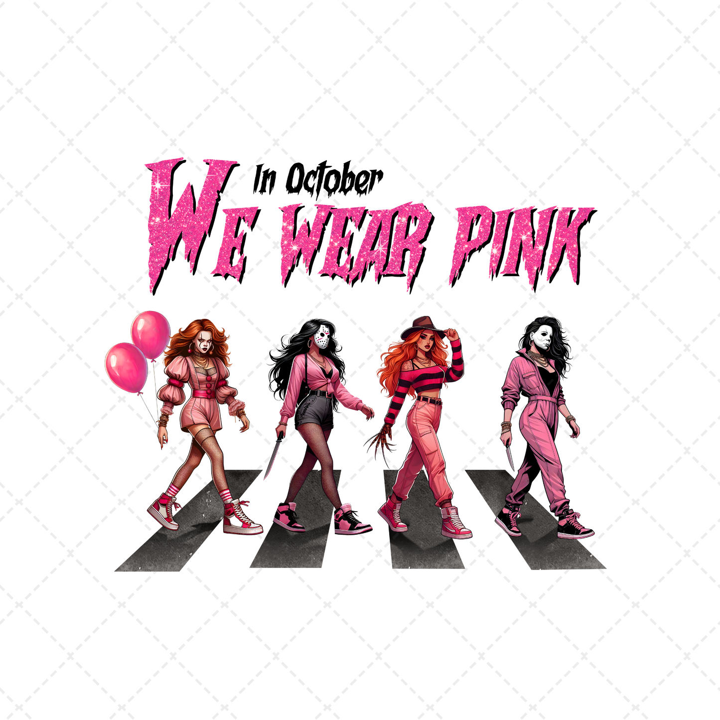 We Wear Pink Women Walking Transfer