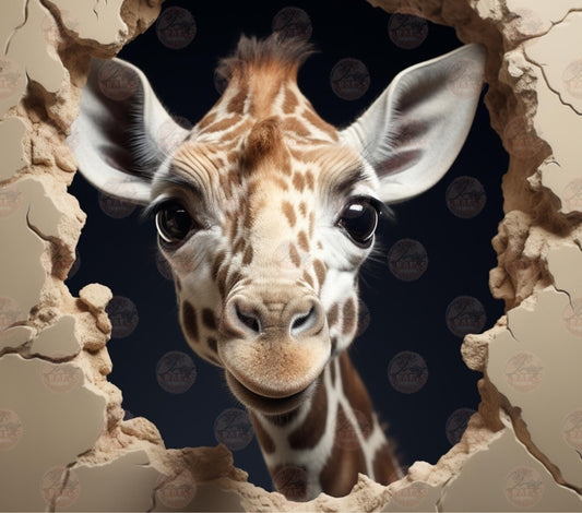 3D Giraffe Tumbler Wrap