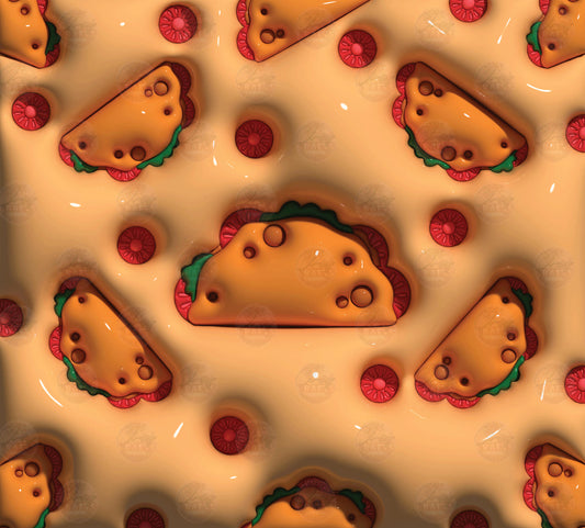 3D Puff Taco Tumbler Wrap
