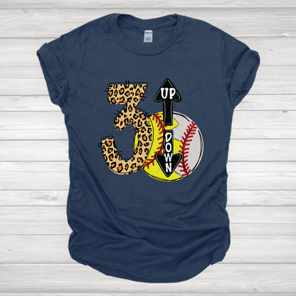 Cheetah 3 Up 3 Down Softball and Baseball Transfer
