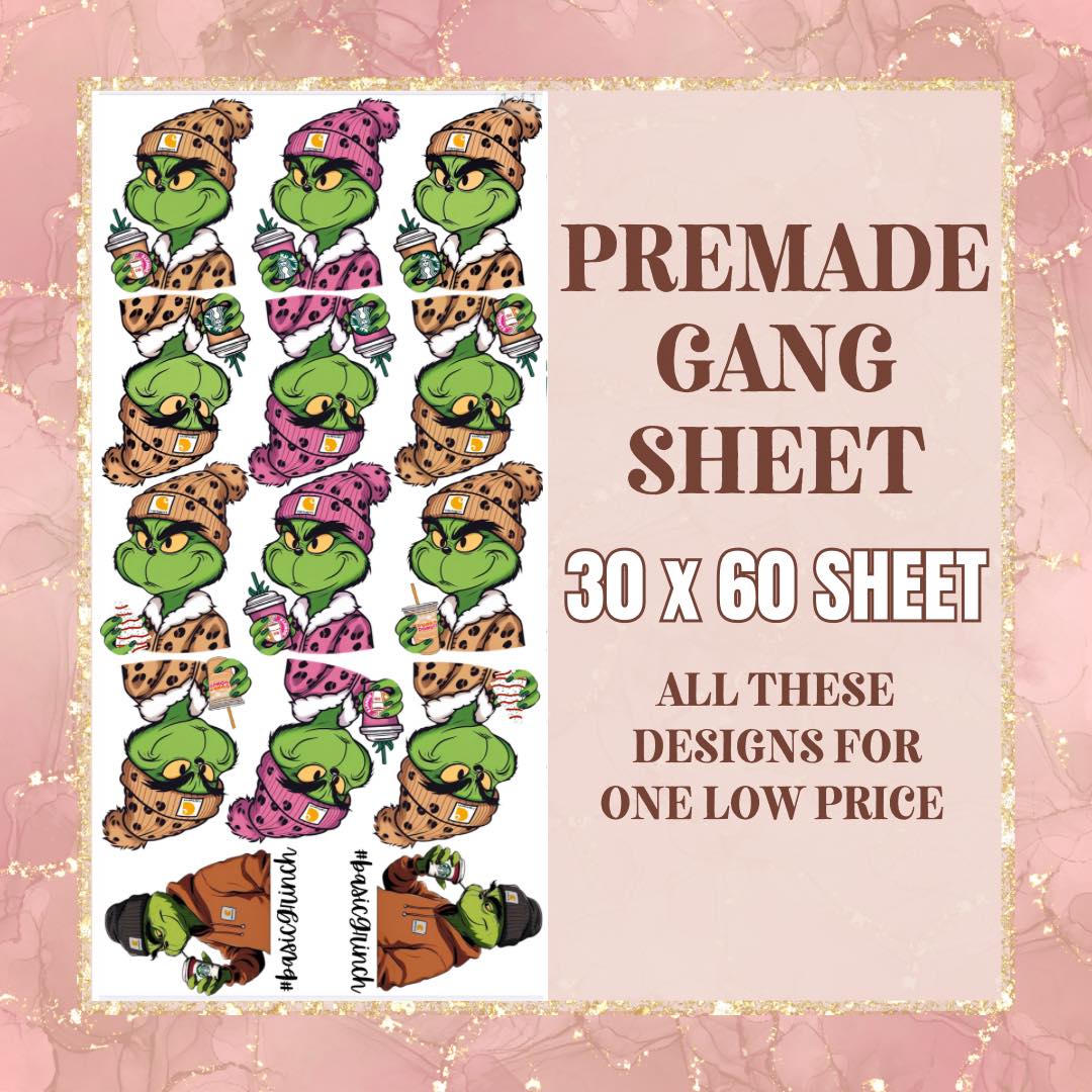 Boujee Gman -  30x60 - PRE MADE GANG SHEET