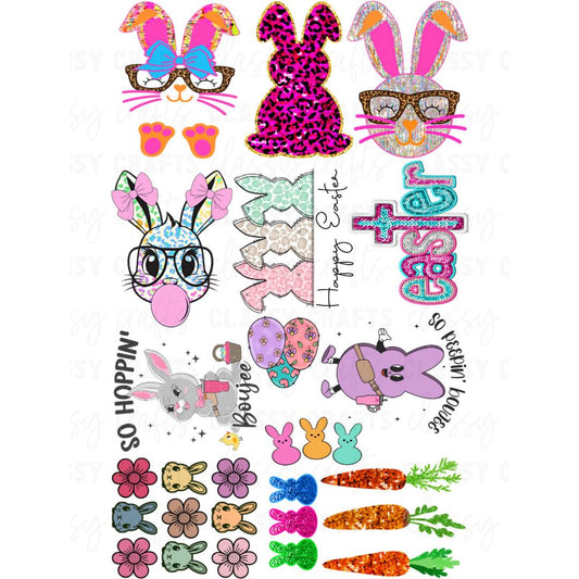 Bunnies -  30x48 - PRE MADE GANG SHEET