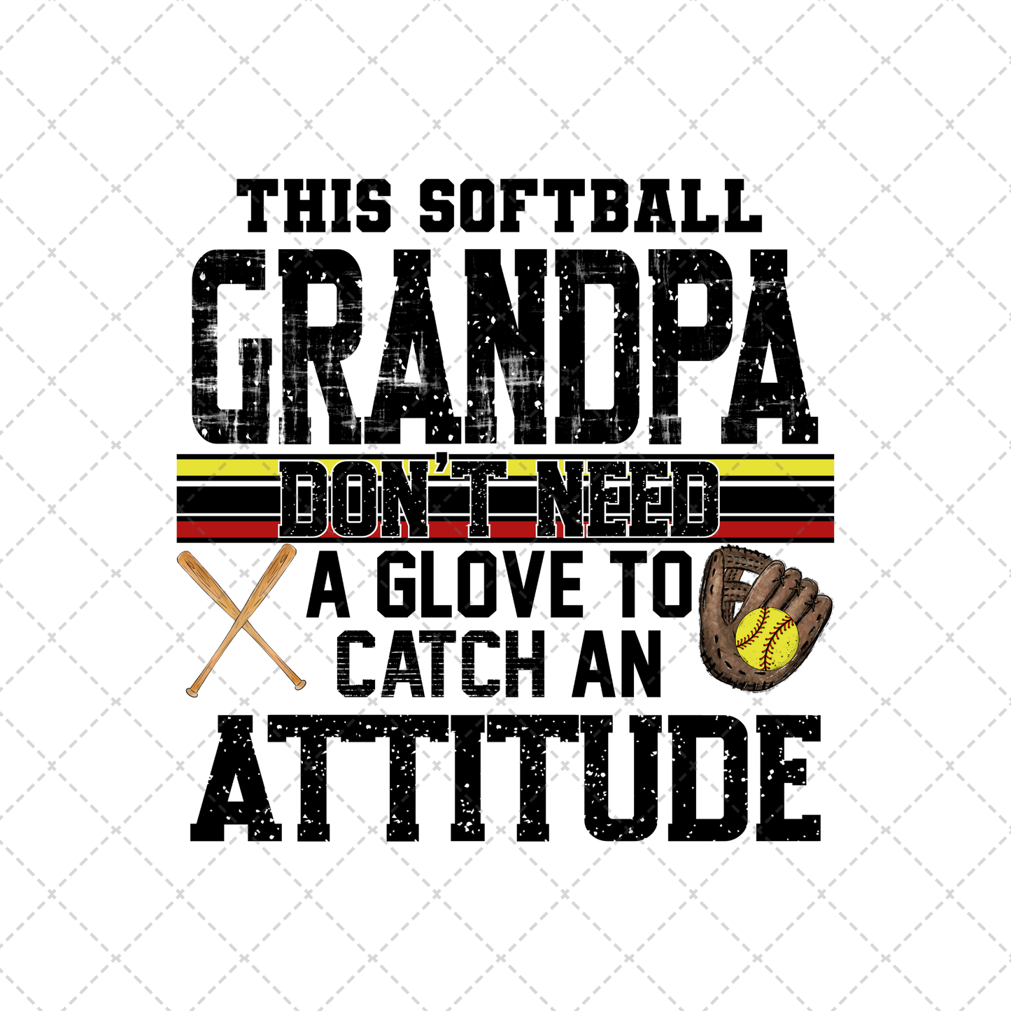 This Softball Grandpa Transfer ** TWO PART* SOLD SEPARATELY**