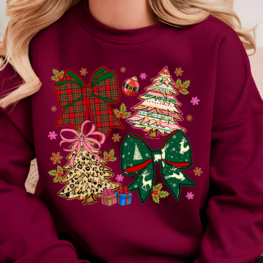 Christmas Tree With Bows Transfer