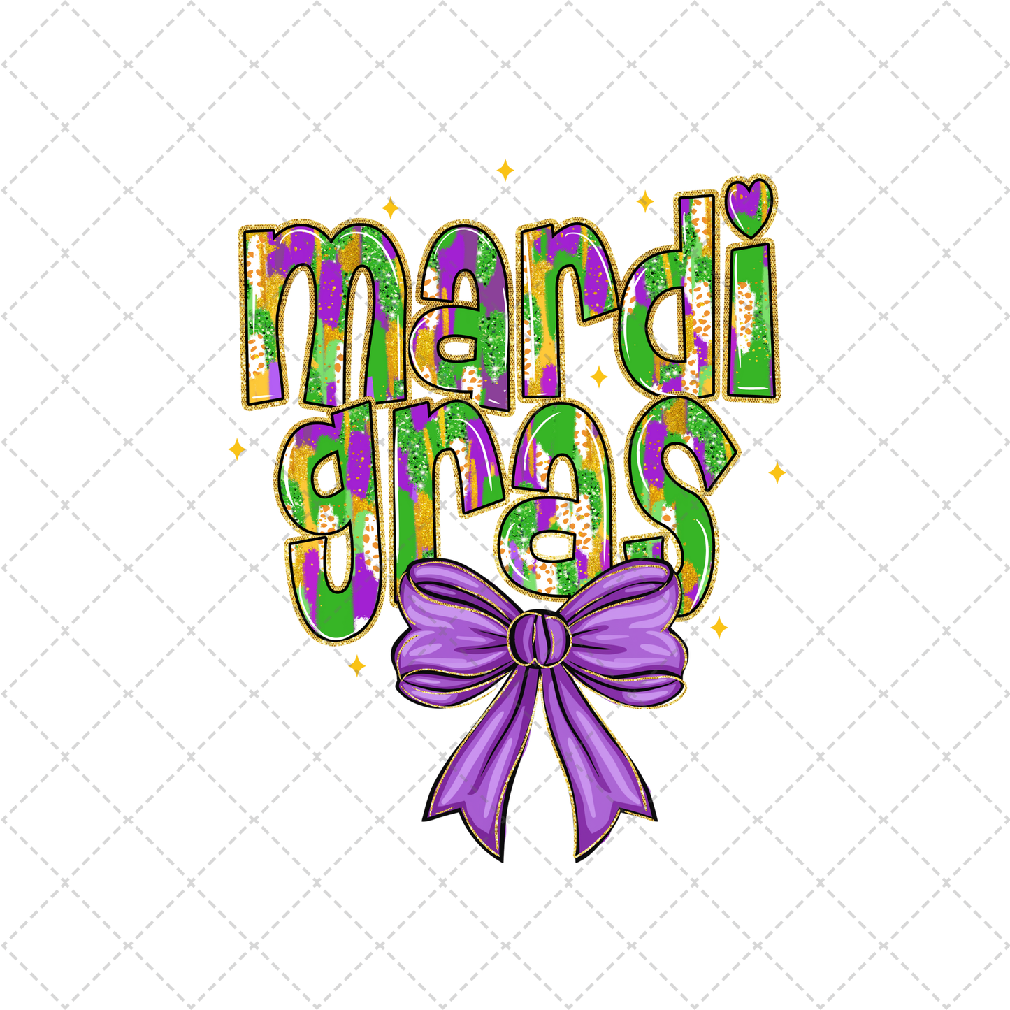 Mardi Gras Coquette Transfer