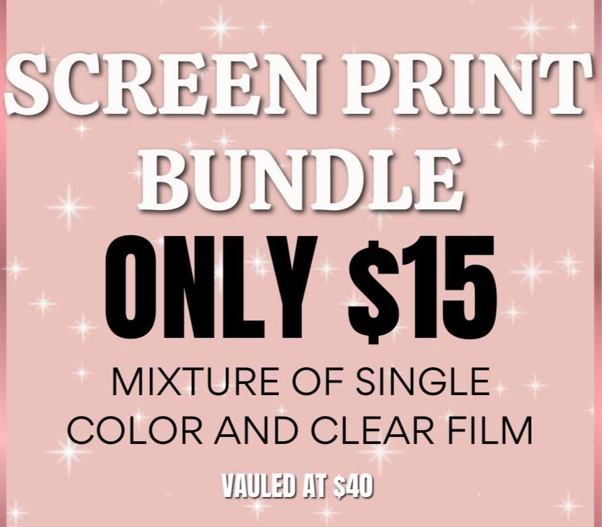 20 - SCREENPRINTS GRAB BAG - Single & Full Color Transfer