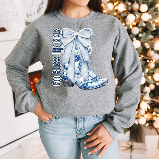 God Bless The Girls Pearl Boot Transfer