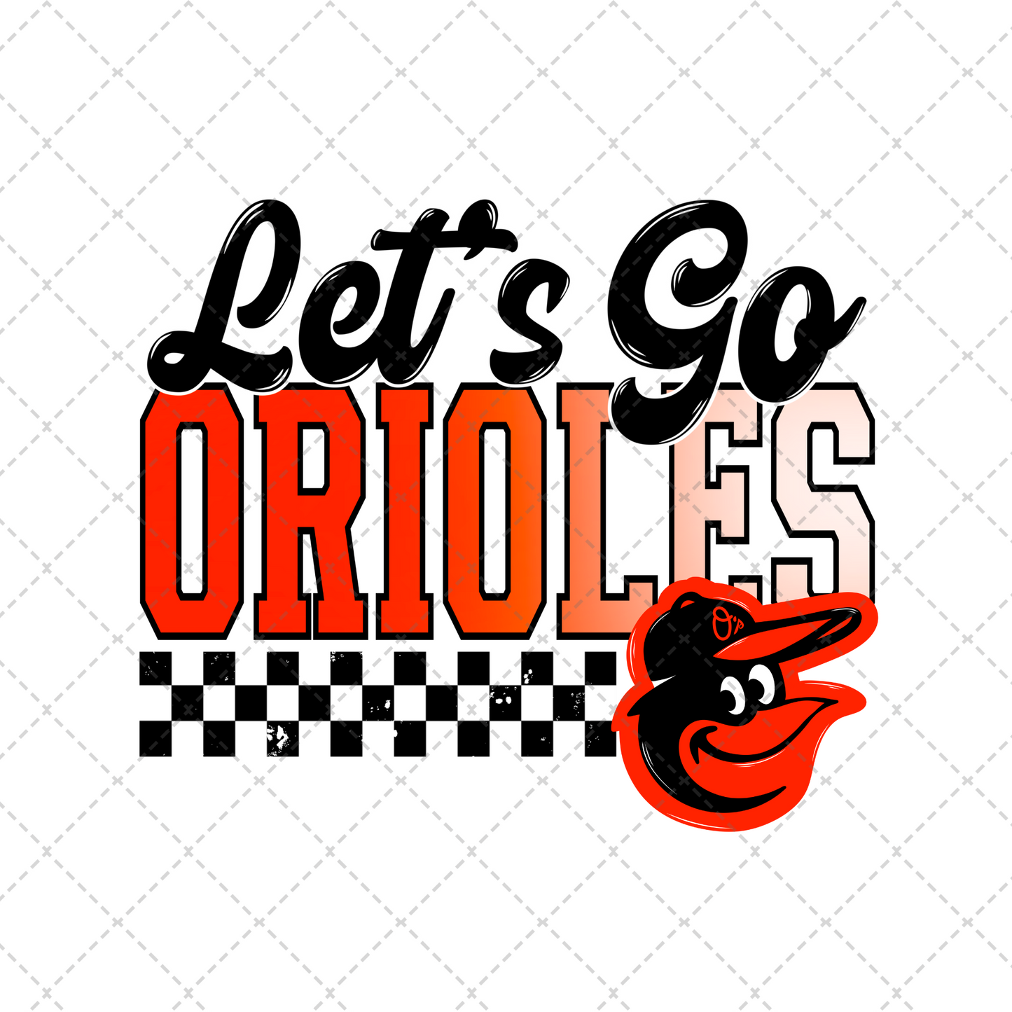 Let's Go Orioles Transfer ** TWO PART* SOLD SEPARATELY**