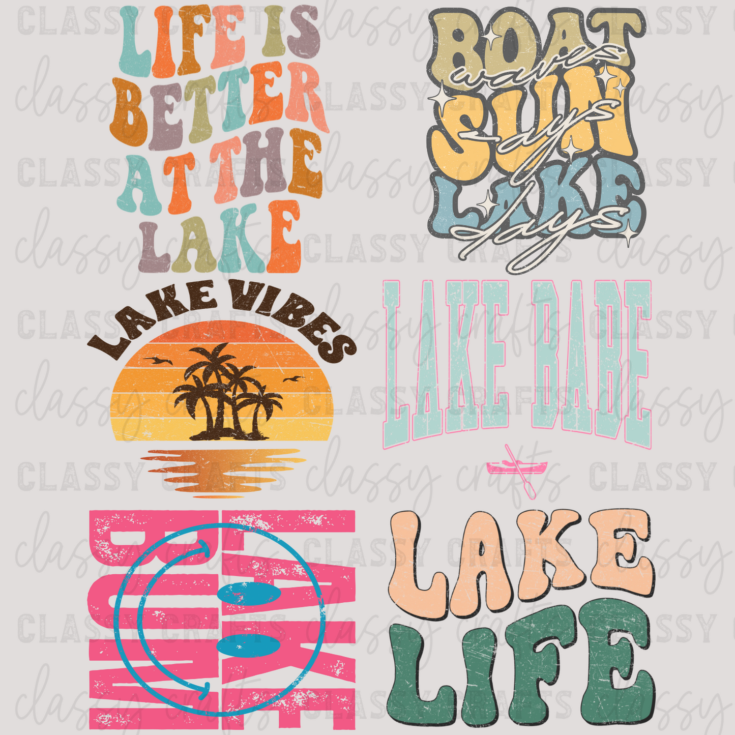 Lake Vibes - 30x24 -PREMADE GANG SHEET