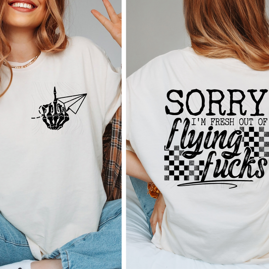 Fresh Out Of Flying Fucks Transfer ** TWO PART* SOLD SEPARATELY**